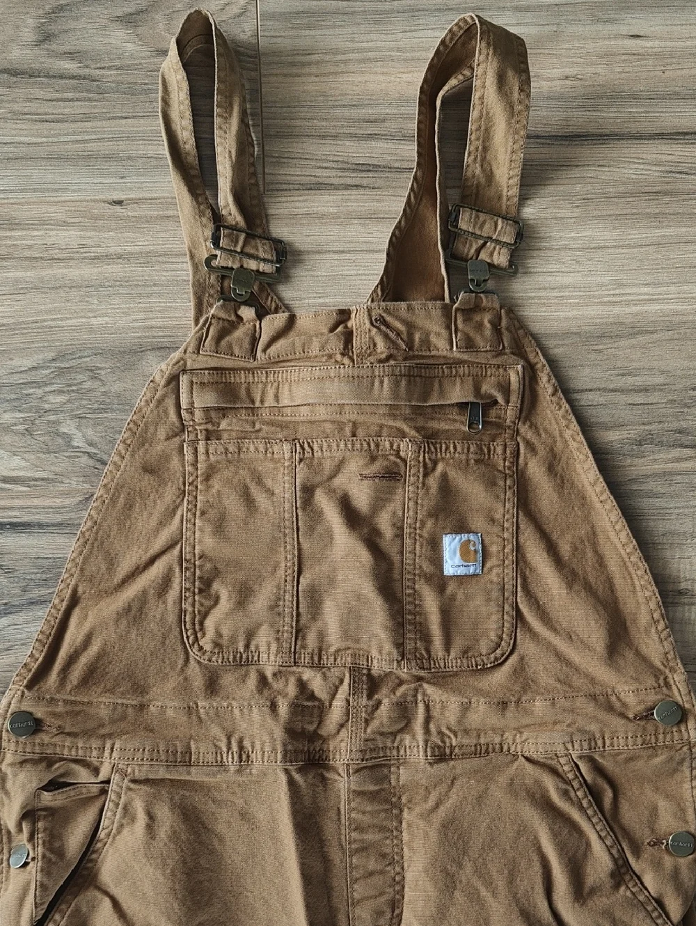 EUC Carhartt Women's Rugged Flex Loose Fit Canvas Bib Overalls - Picture 4 of 12